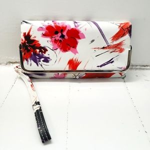 Artistic Flower Print Clutch